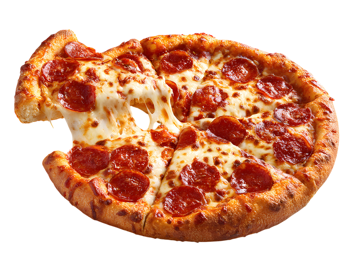 A pepperoni pizza